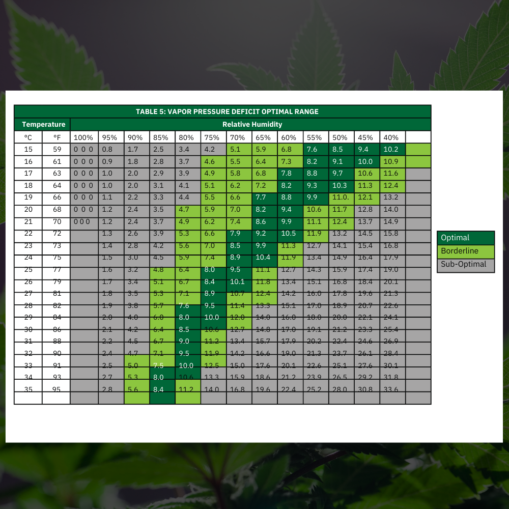 Ralative Humidity - VPD Has To Be Monitored